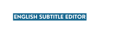 English subtitle editor